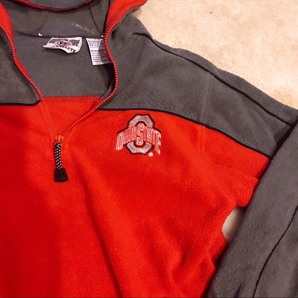 Ohio State Hoodie quarter zip sweatshirt pockets - Picture 3 of 7